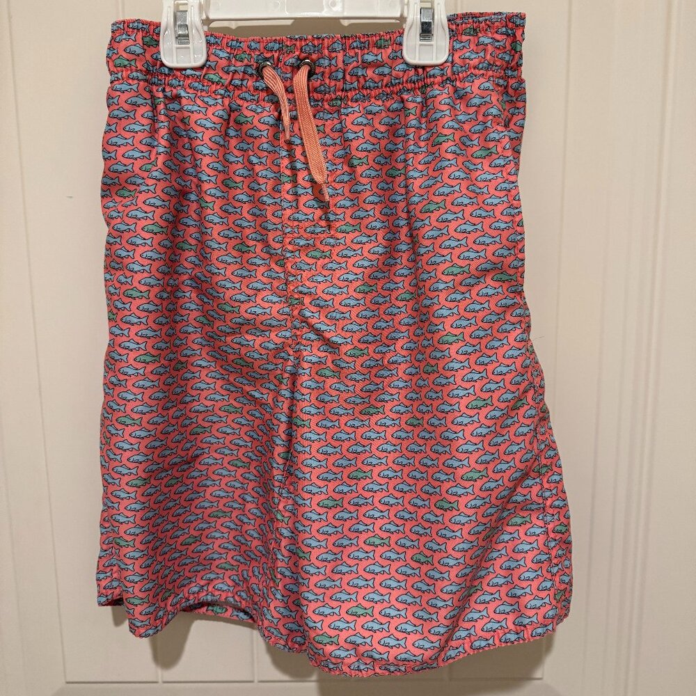Class Club swim shorts pink with fish print - size 10/12
